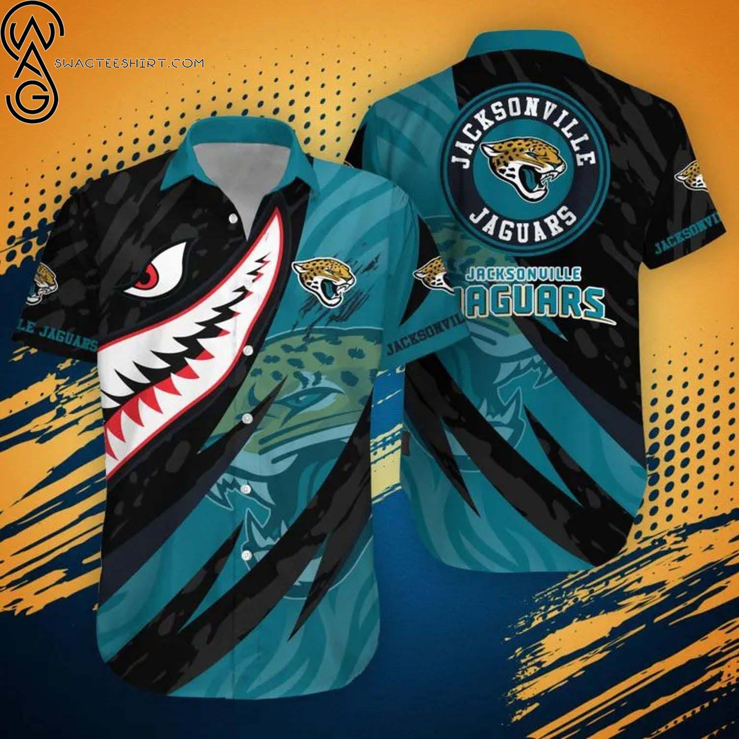 Jacksonville Jaguars NFL Tropical All Over Print Hawaiian Shirt