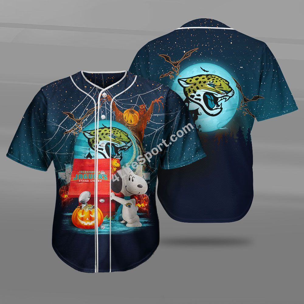 Jacksonville Jaguars Jack Skellington Baseball Jersey