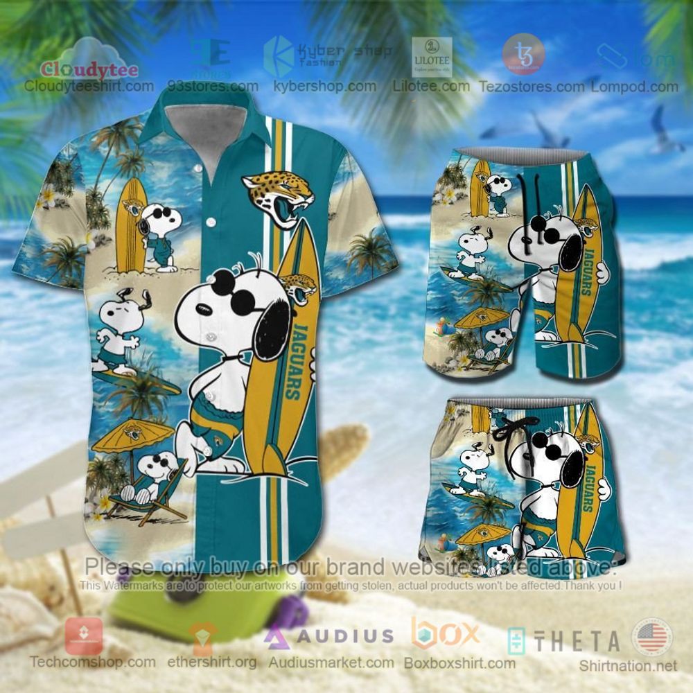 Jacksonville Jaguars Tommy Bahama La Playa Luau Camp Cream Hawaiian Shirt