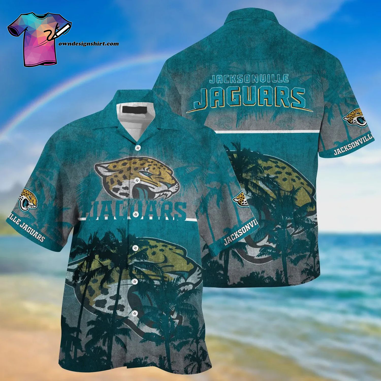 Jacksonville Jaguars Stripes And Skull Summer Aloha Hawaiian Shirt