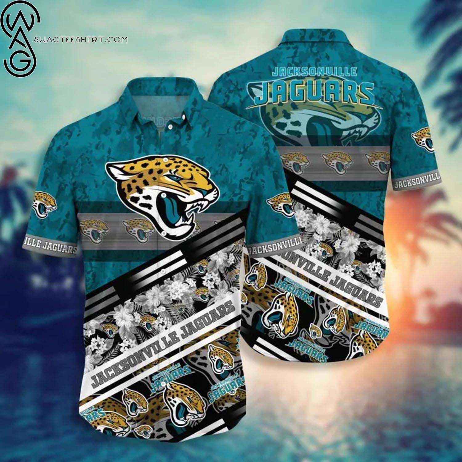 Jacksonville Jaguars NFL Tropical All Over Print Hawaiian Shirt