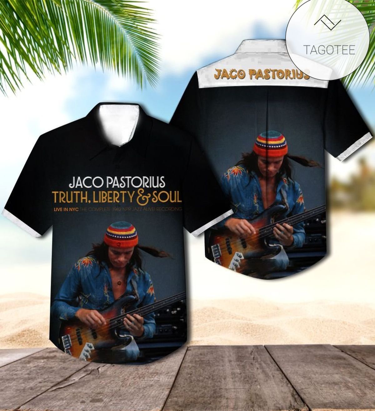 Jaco Pastorius The Solo Debut Album Cover Hawaiian Shirt