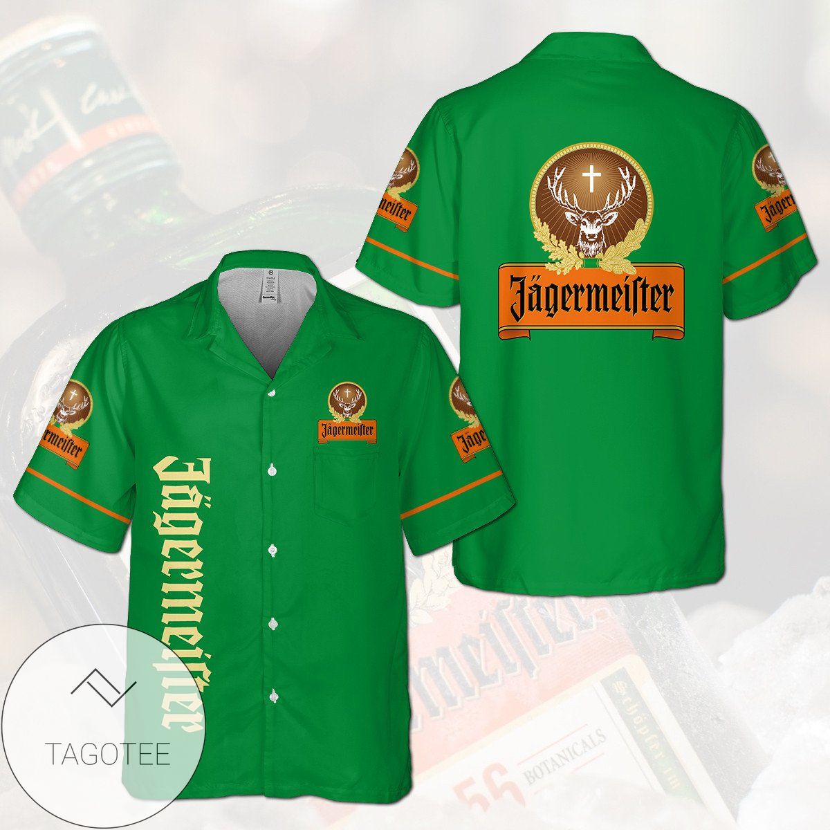 Jagermeister Green Hawaiian Shirt