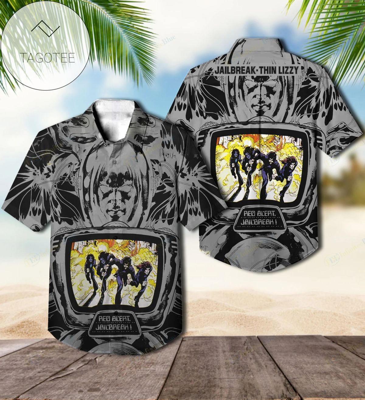 Jailbreak Album By Thin Lizzy Hawaiian Shirt