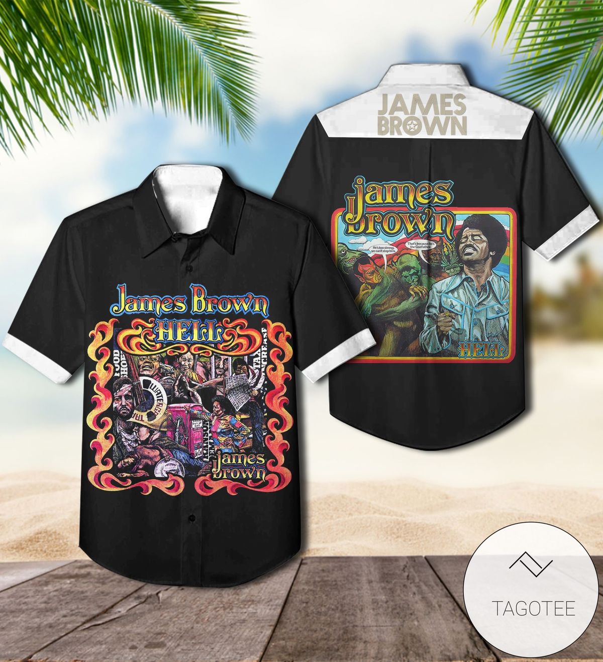 James Brown Gravity Album Cover Hawaiian Shirt