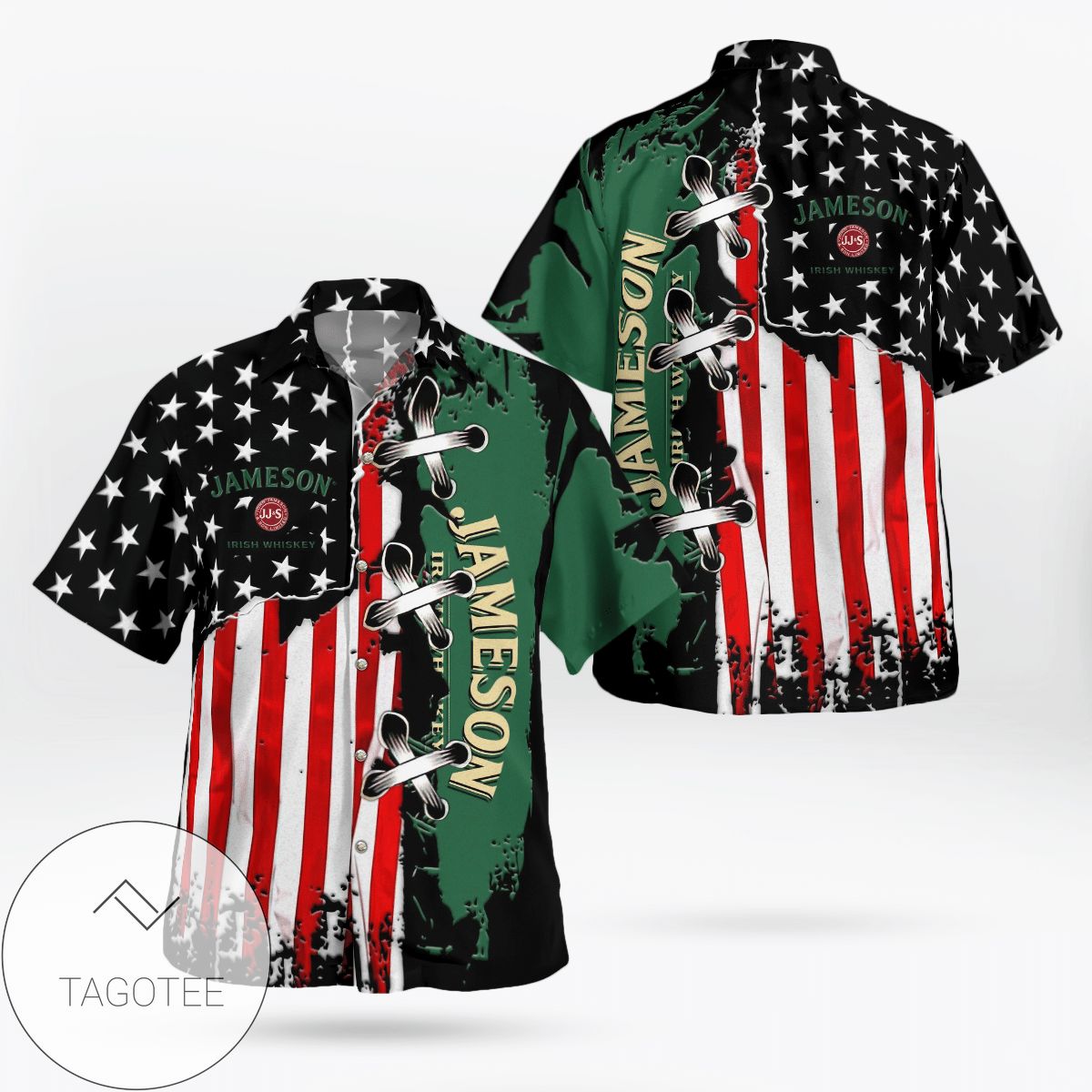 Jameson All Over Print 3D Hawaiian Shirt – American Flag Color