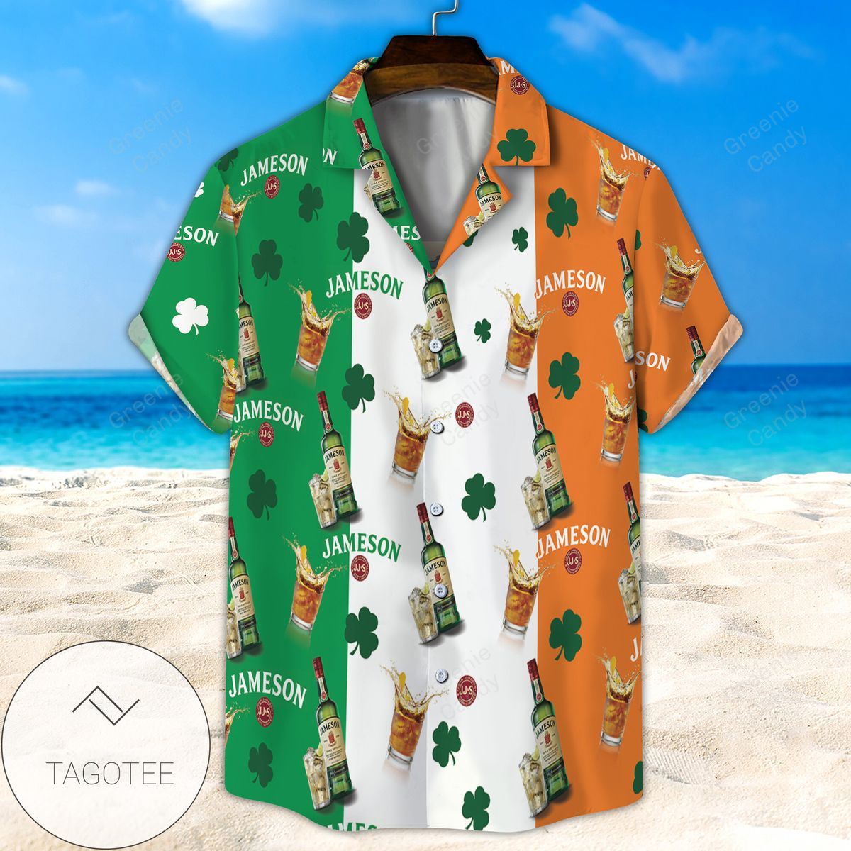 Jameson Ireland Flag All Over Print 3D Hawaiian Shirt And Beach Short