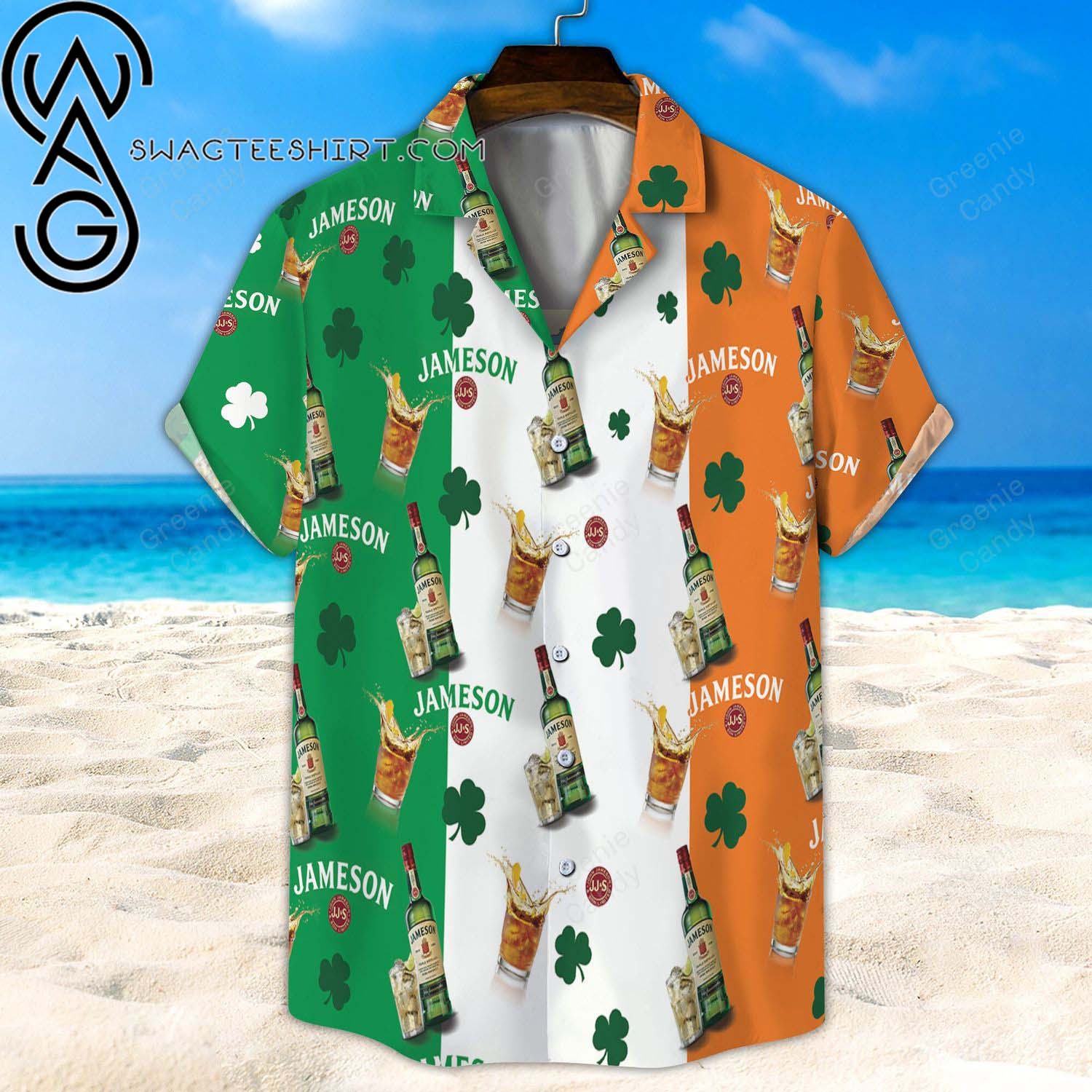 Jameson Ireland Flag All Over Print Aloha Hawaiian Shirt And Beach Short