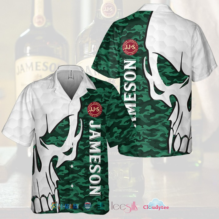 Jameson American Flag Custom Name Hawaiian Shirt