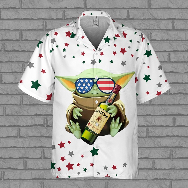 Jameson Irish Whiskey Hibiscus Custom Hawaiian Shirt