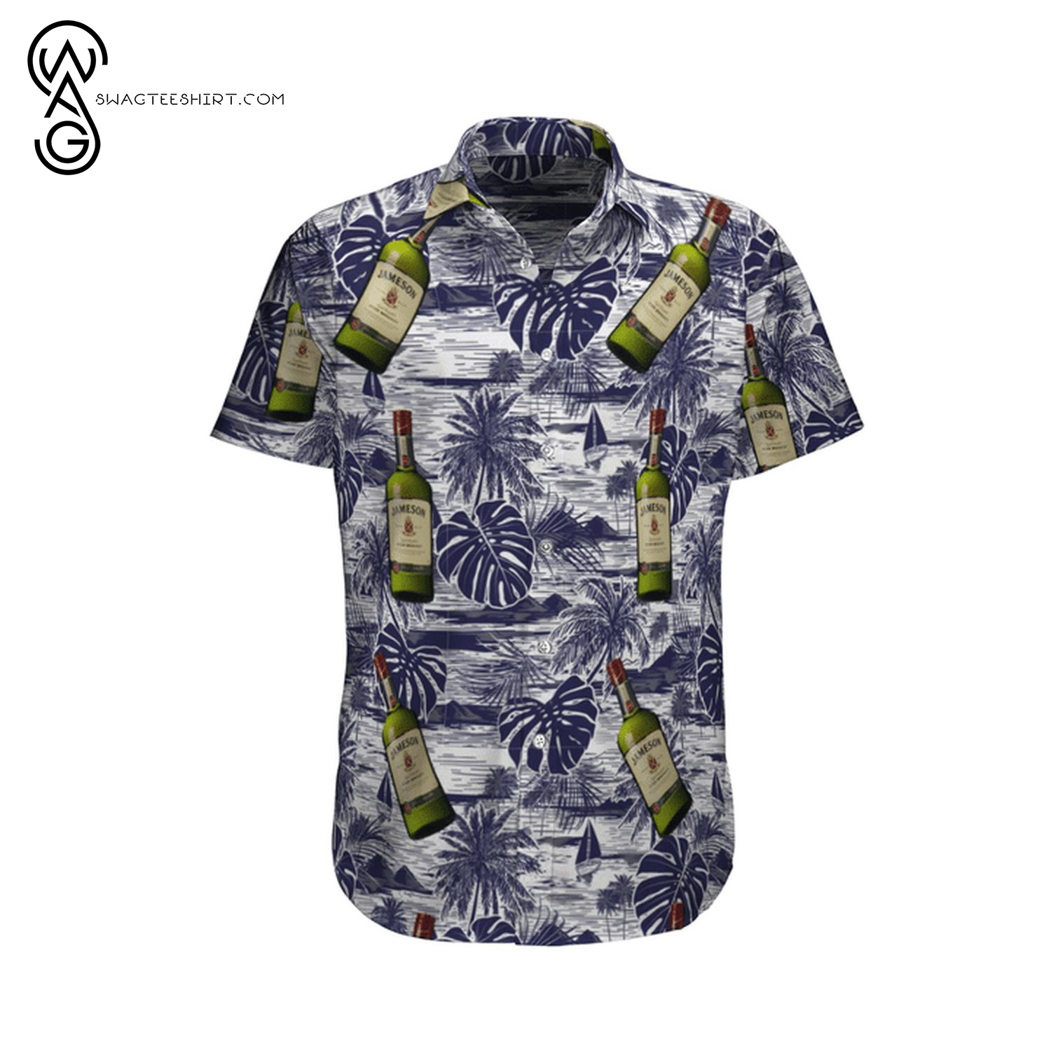 Jameson Irish Whiskey Mickey Mouse All Over Print Summer Aloha Summer Beach Hawaiian Shirt And Beach Shorts Version Green