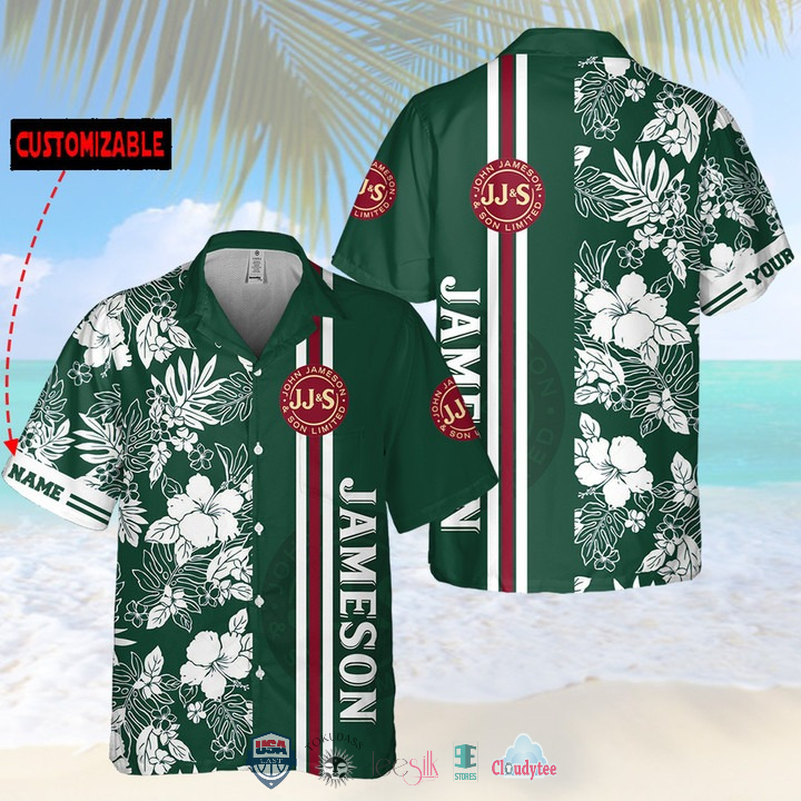 Jameson Irish Whiskey Logo Pattern Hawaiian Shirt