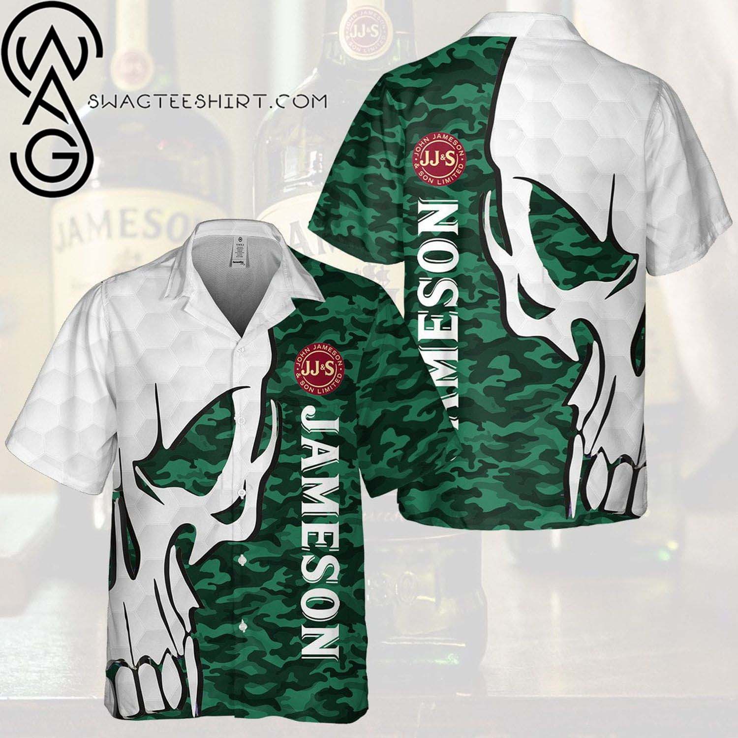 Jameson Irish Whiskey Mickey Mouse All Over Print Summer Vacation Hawaiian Shirt And Beach Shorts