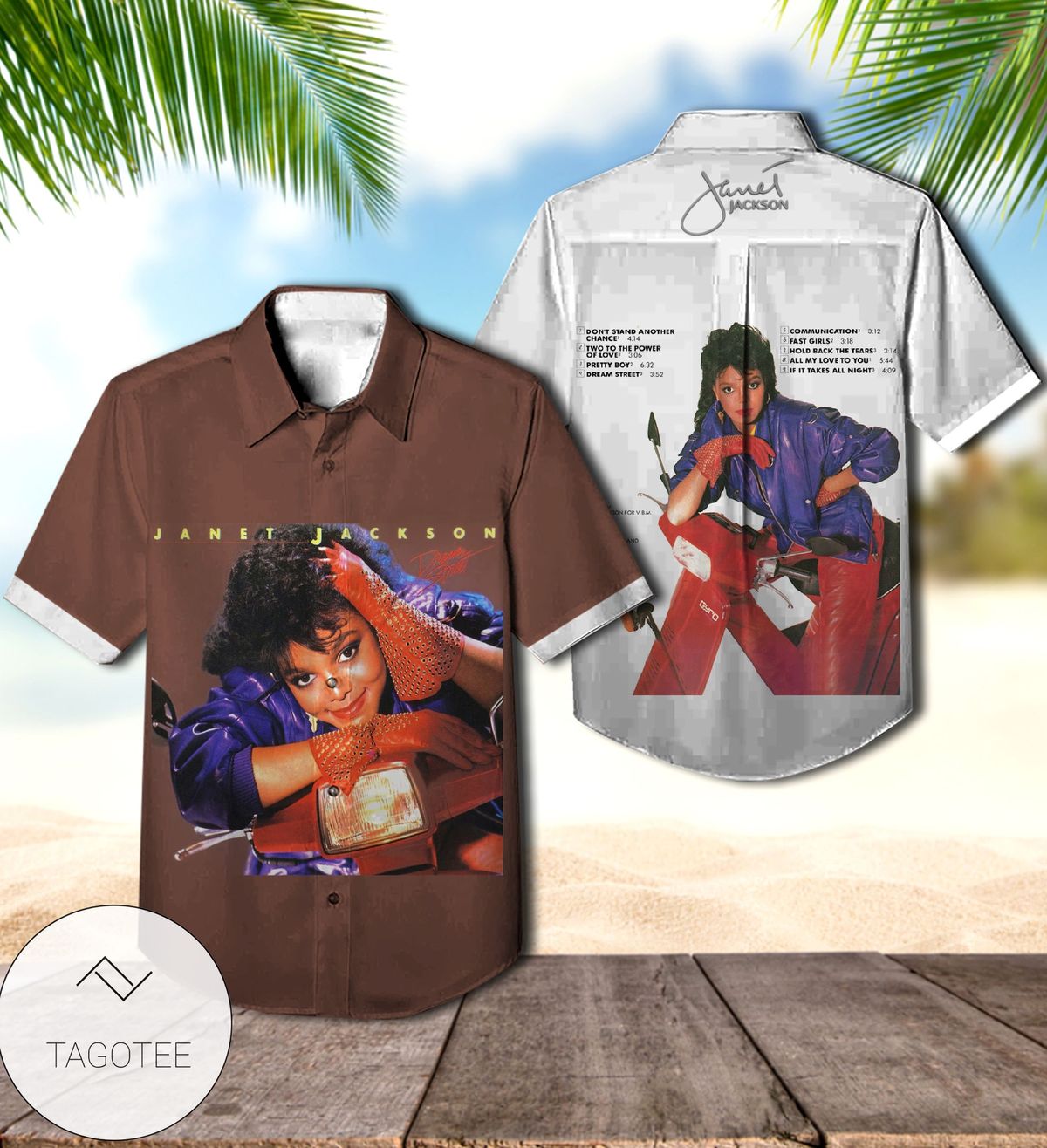 Janet Jackson Control Album Cover Hawaiian Shirt