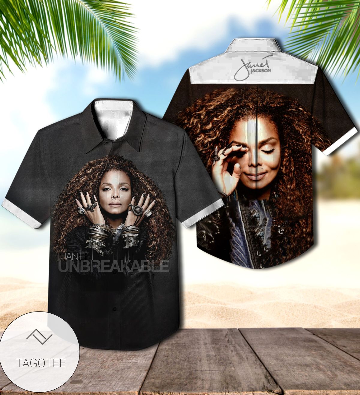 Janet Jackson’s Rhythm Nation 1814 Album Cover Hawaiian Shirt