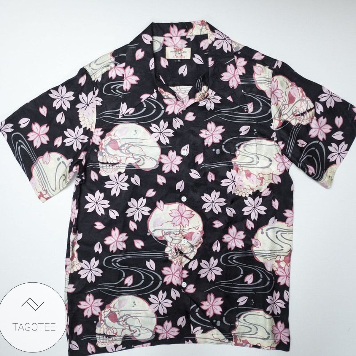 Japanese Harajuku Shirt Men’S Short Sleeve Gun Print Hawaiian Shirt