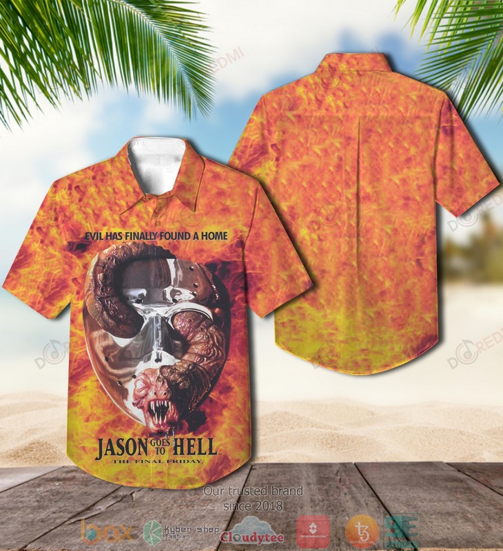 Jason Voorhees Horror Print Short Sleeve Hawaiian Shirt