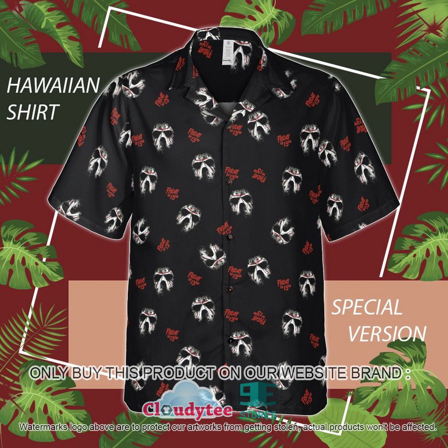 Jason Voorhees Hibiscus Black Hawaiian Shirt