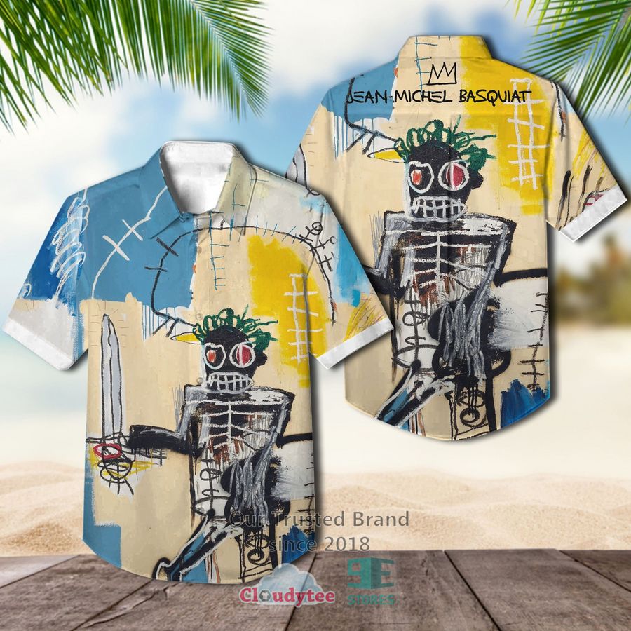 Jean-Michel Basquiat Scull Hawaiian Shirt