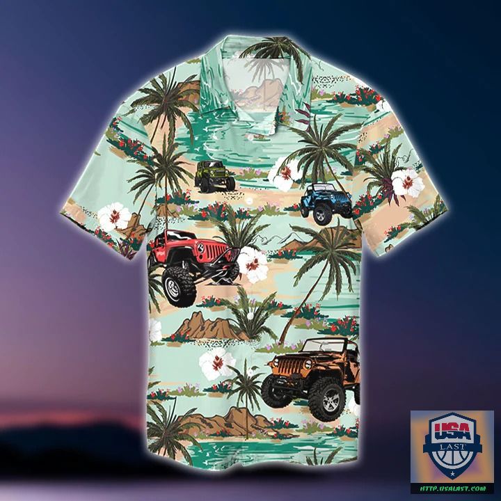 Jeep Go Everywhere Blue Atlantic Unisex Hawaiian Shirts