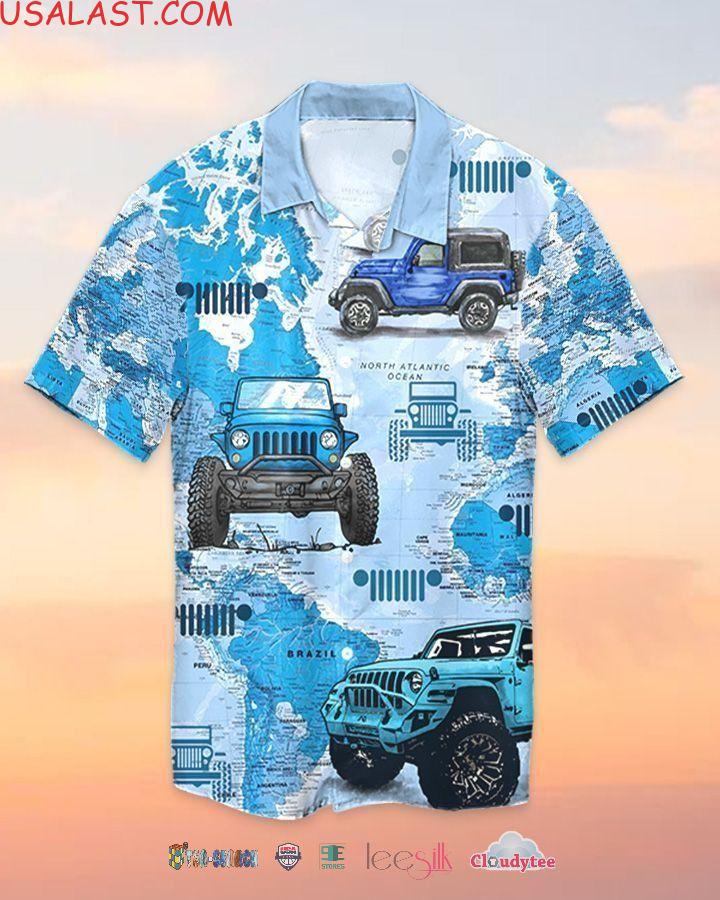 Jeep Green Leaf Aloha Hawaiian Shirts