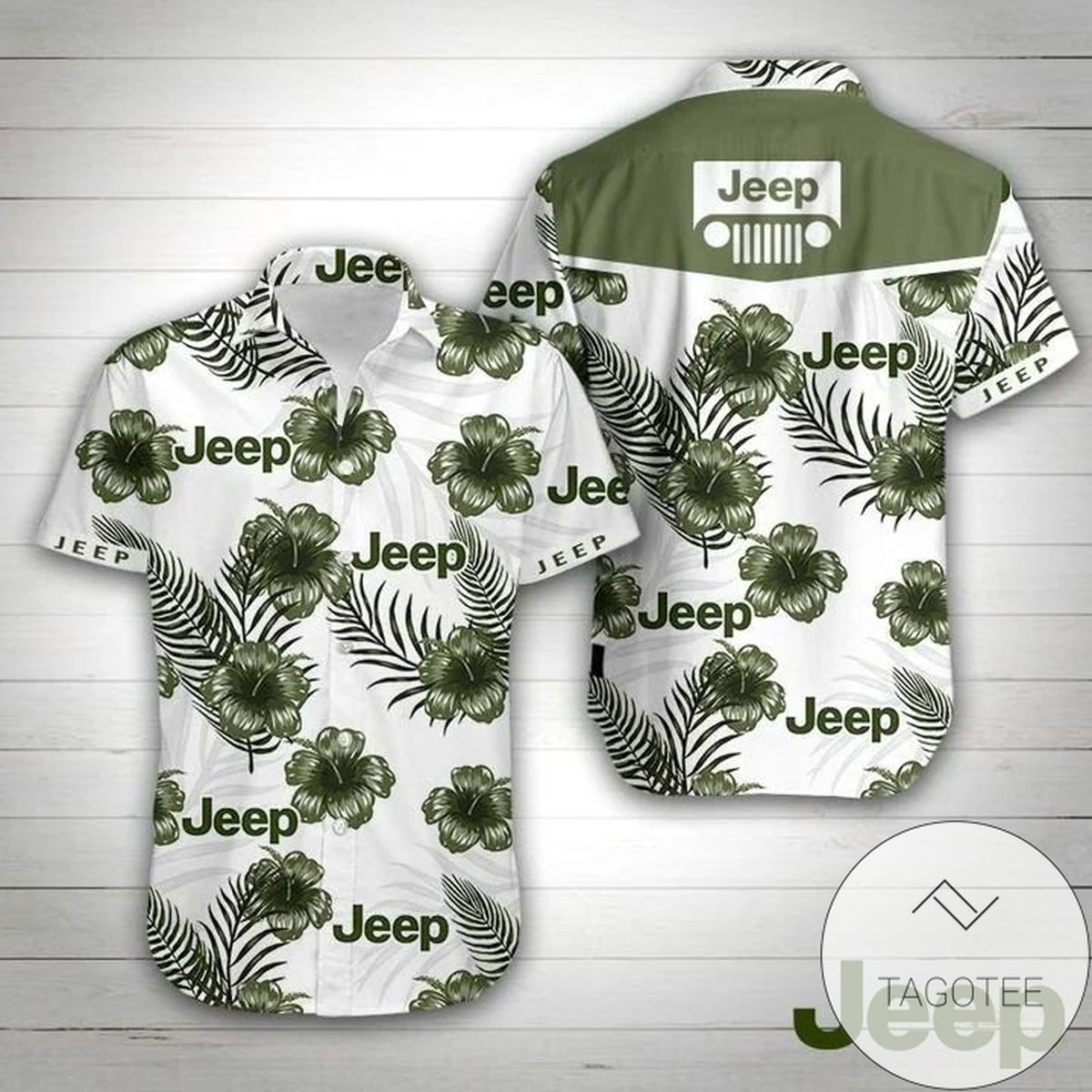 Jeep God American Flag Hawaiian Aloha Shirts