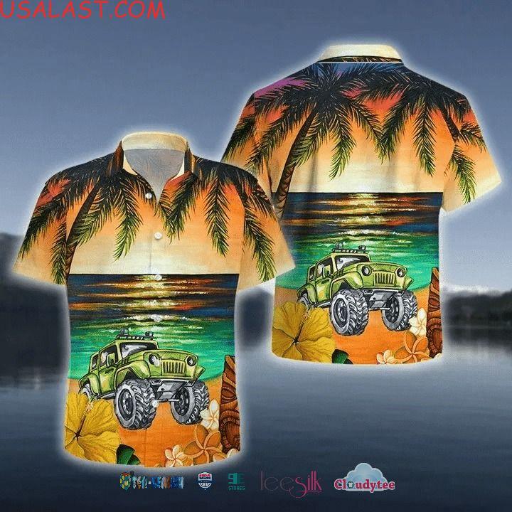 Jeep On Beach Summer Vacation Hawaiian Shirt For Men Women