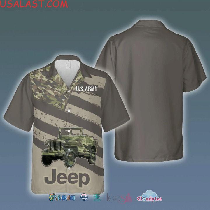 Jeep Vintage Map Compass Aloha Hawaiian Shirts