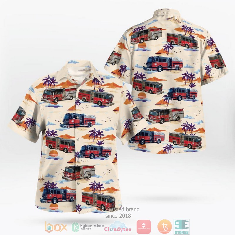 Jerome Township Fire Department Sanford Michigan Hawaiian Shirt