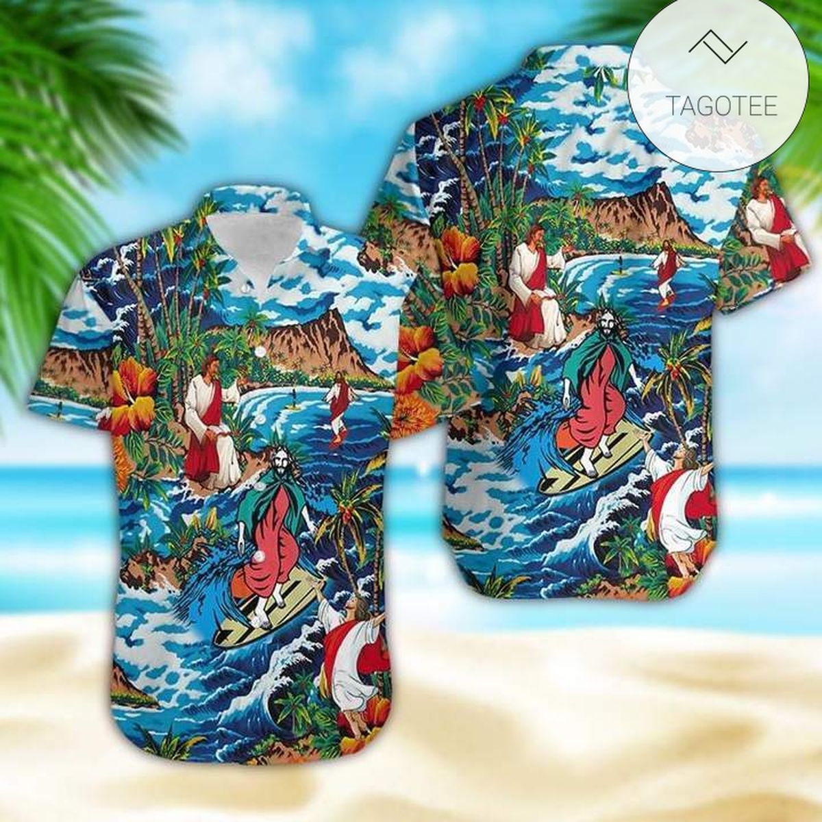 Jesus Hawaiian Shirt Kneeling Knight Faith Jesus Cross Hawaii Aloha Shirt