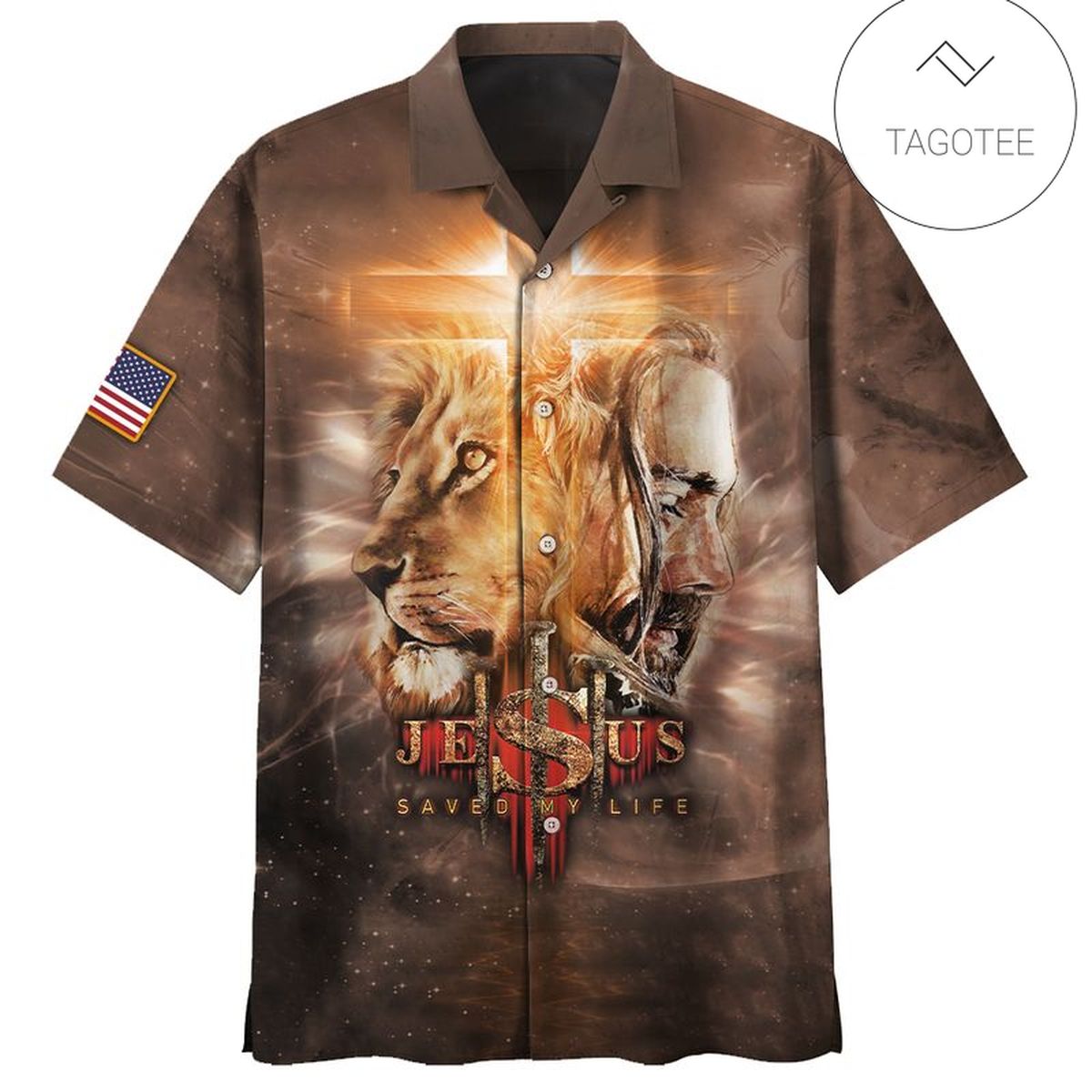 Jesus Hawaiian Shirt With Armor Of God & Lion