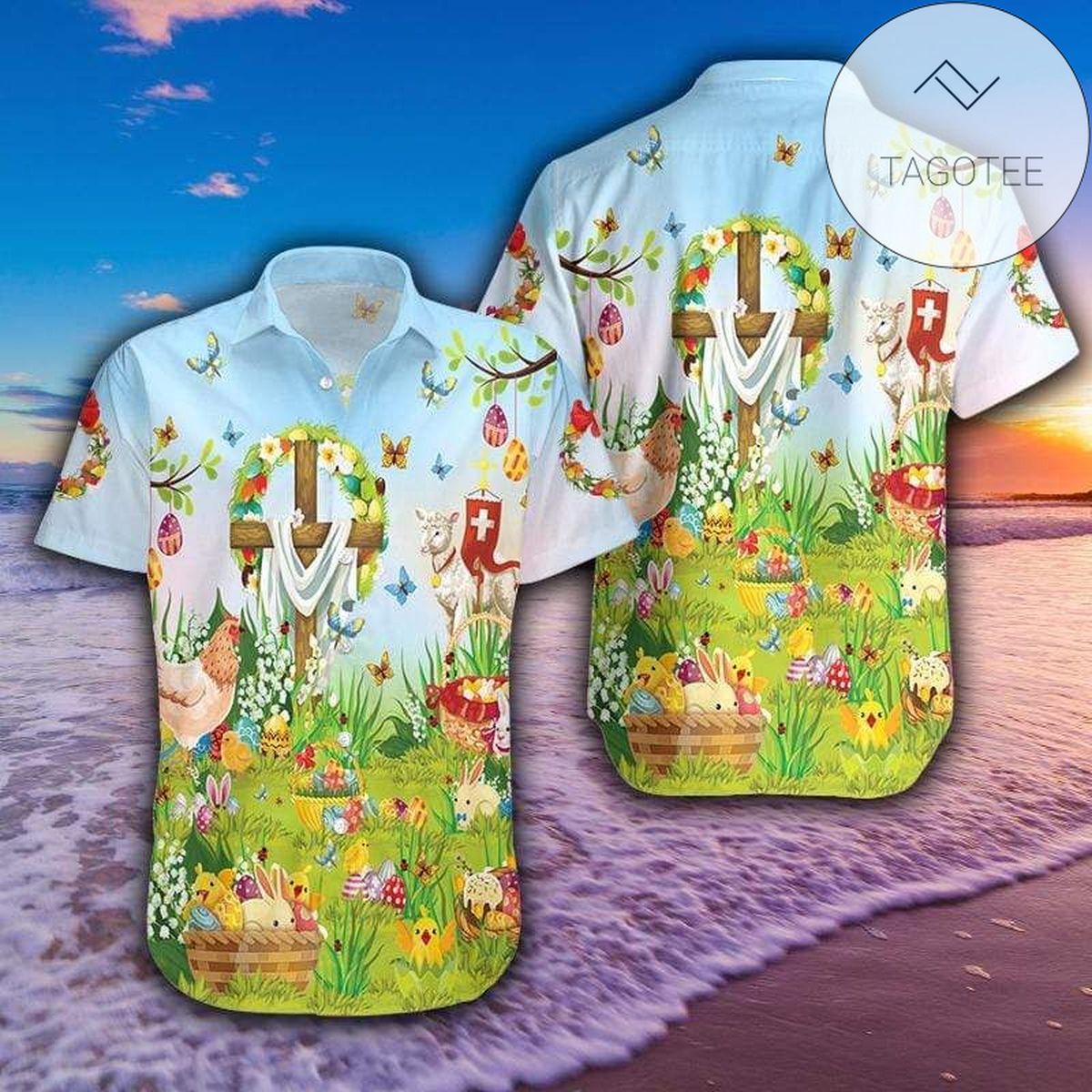 Jesus Lion Goat Beautiful Flowers Hawaiian Shirt