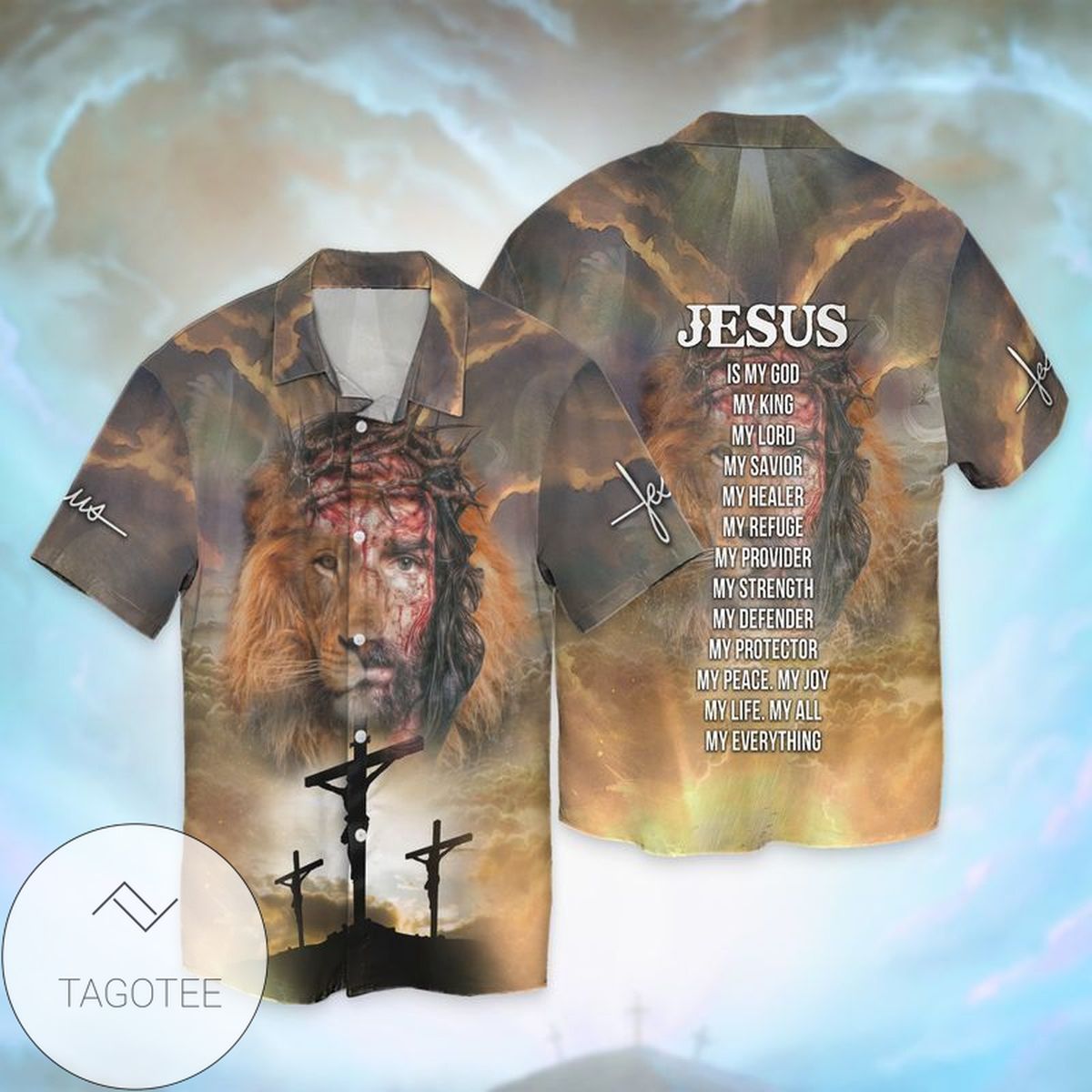 Jesus Lion American God Hawaiian Shirt