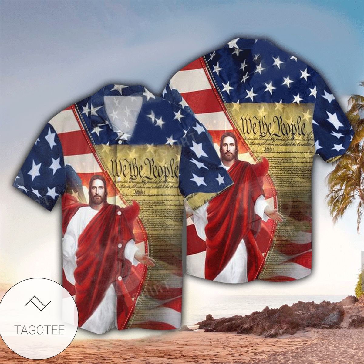 Jesus Was Born Holy Night Angel Hawaiian Shirt