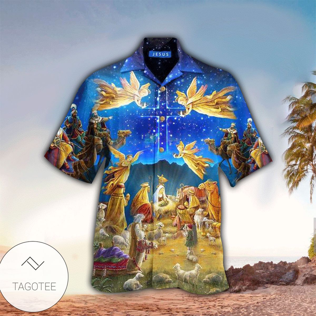 Jesus Water Color Hawaiian Shirt