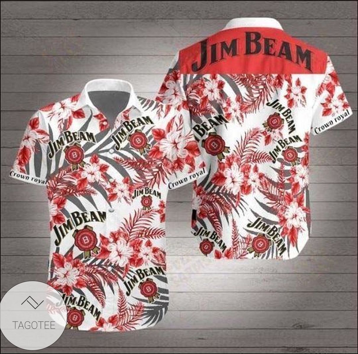 Jim Beam Bottle Seamless Pattern All Over Print 3D Hawaiian Shirt And Beach Short