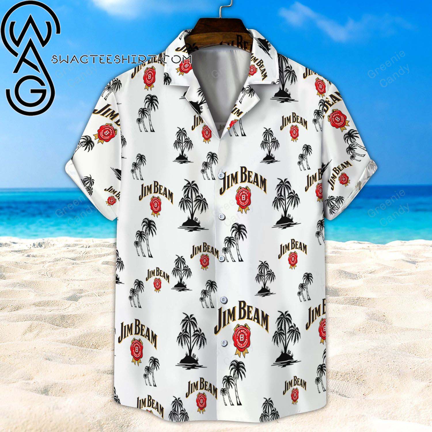 Johnnie Walker All Over Print Summer Combo Hawaiian Shirt And Beach Shorts