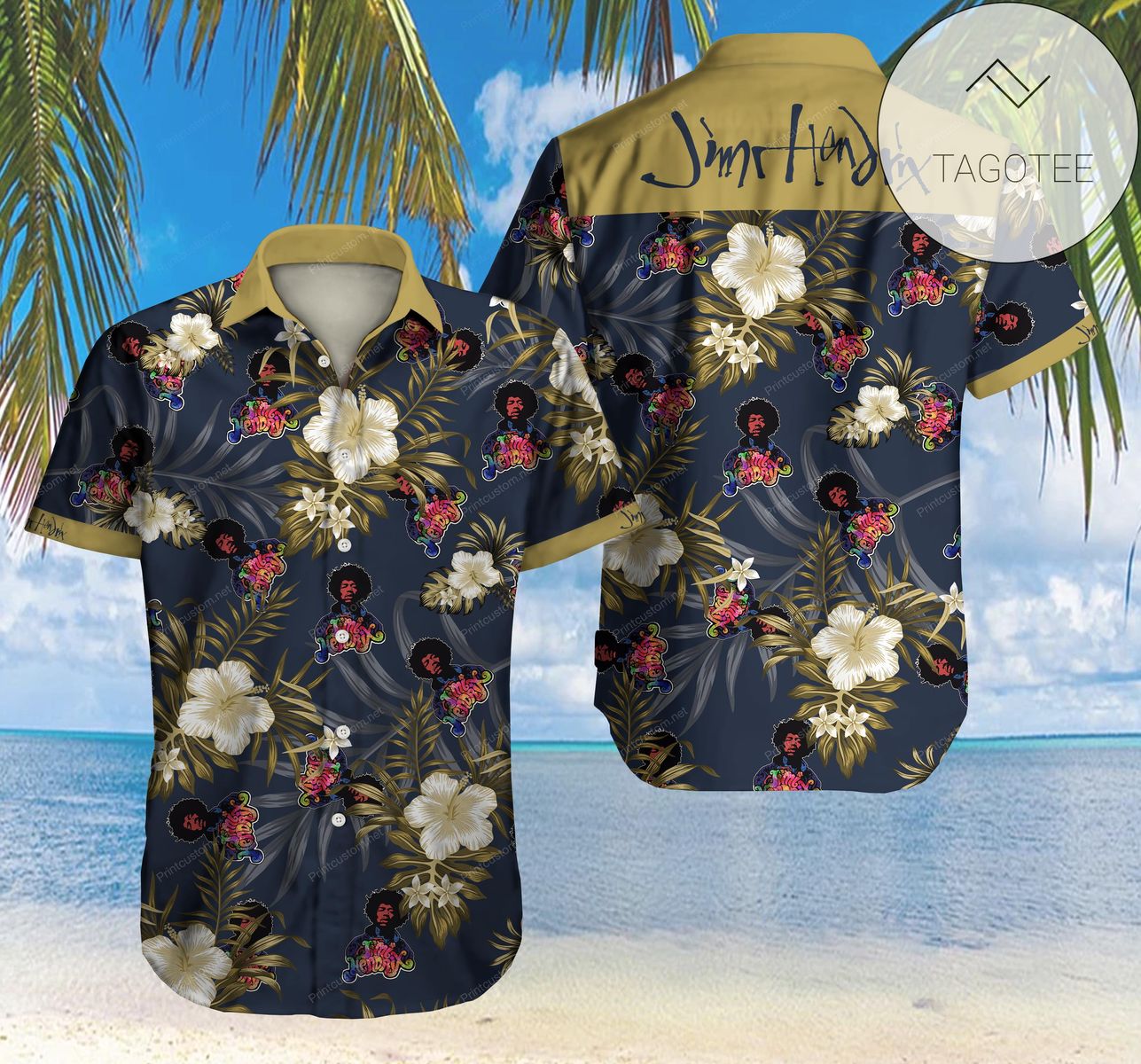 Jim Carrey In Ace Ventura Hawaiian Graphic Print Short Sleeve Hawaiian Shirt