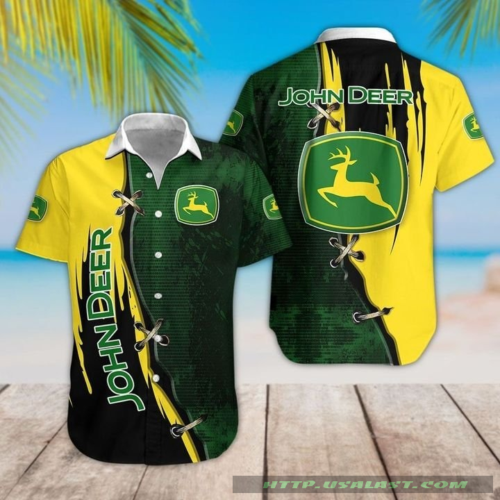 John Deere Logo Short Sleeve Hawaii Shirt