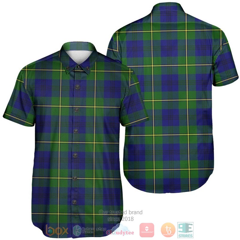 Johnston Modern Tartan Crest Hawaiian Shirt