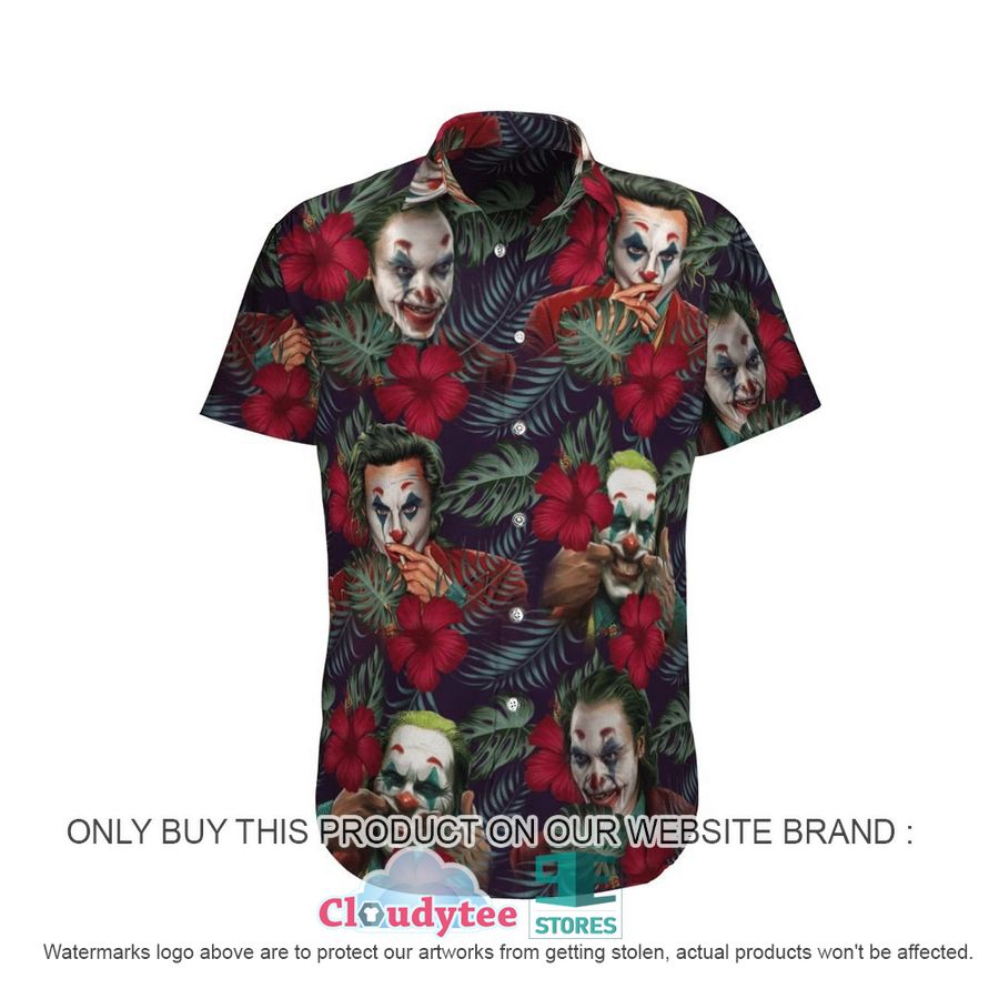 Joker Cool Red Hibiscus Hawaiian Shirt