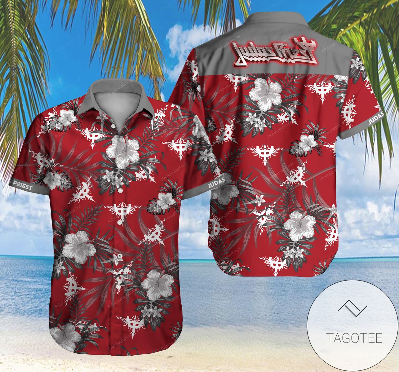 Judas Priest Firepower Album Cover Hawaiian Shirt