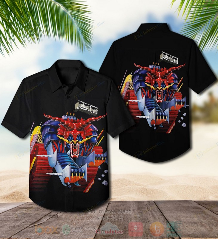 Judas Priest Band Defenders Of The Faith Black Hawaiian Shirt