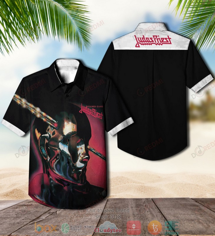 Judas Priest Band Screaming For Vengeance Yellow Hawaiian Shirt