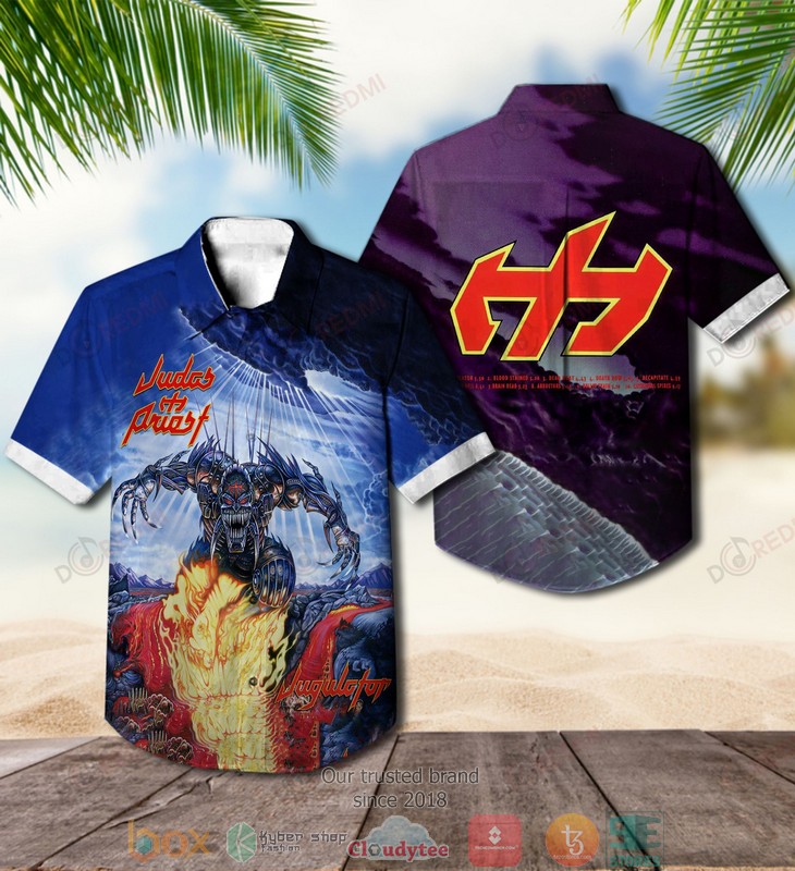 Judas Priest Firepower Short Sleeve Hawaiian Shirt