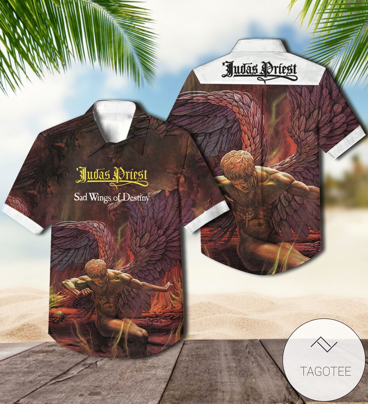 Judas Priest Screaming For Vengeance Album Cover Hawaiian Shirt