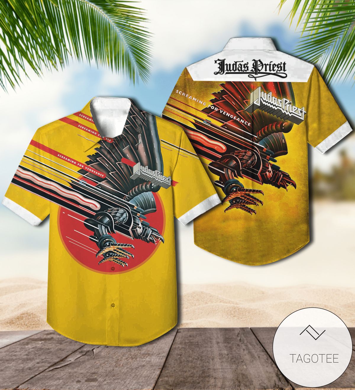 Judas Priest Redeemer Of Souls Album Cover Hawaiian Shirt