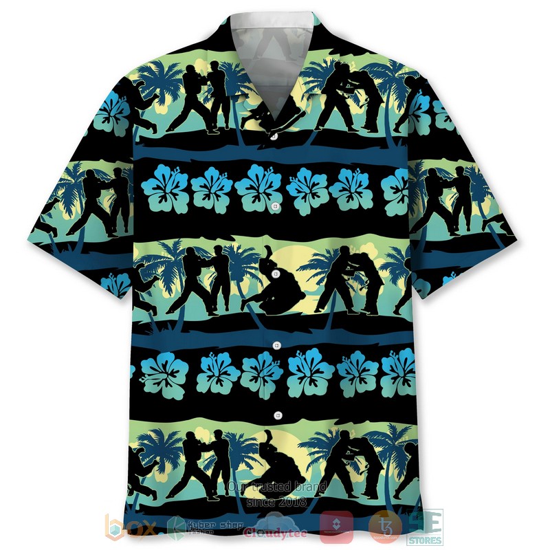 Judo Kelly Green Hawaiian Shirt