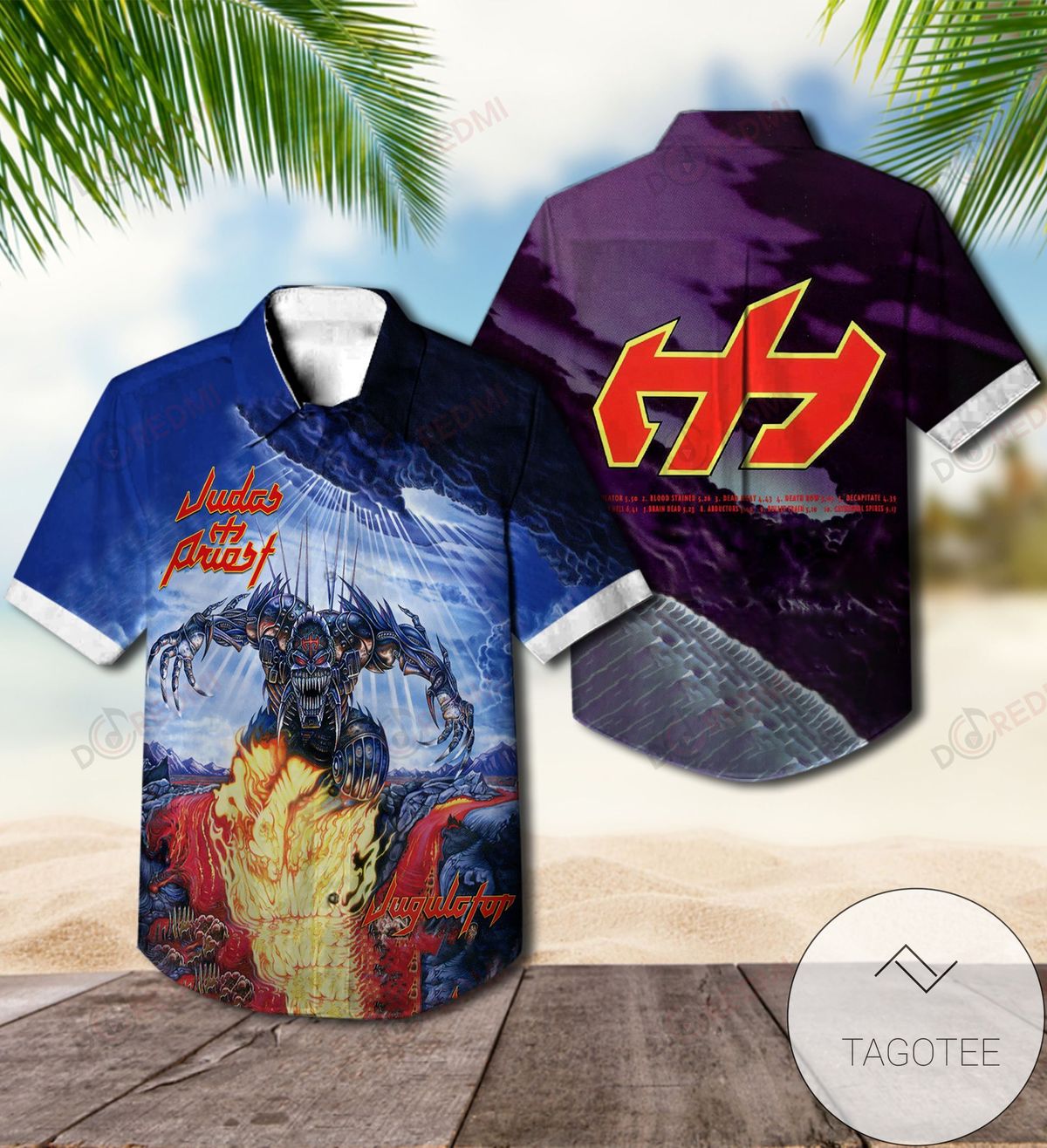 Judas Priest Turbo Album Cover Hawaiian Shirt