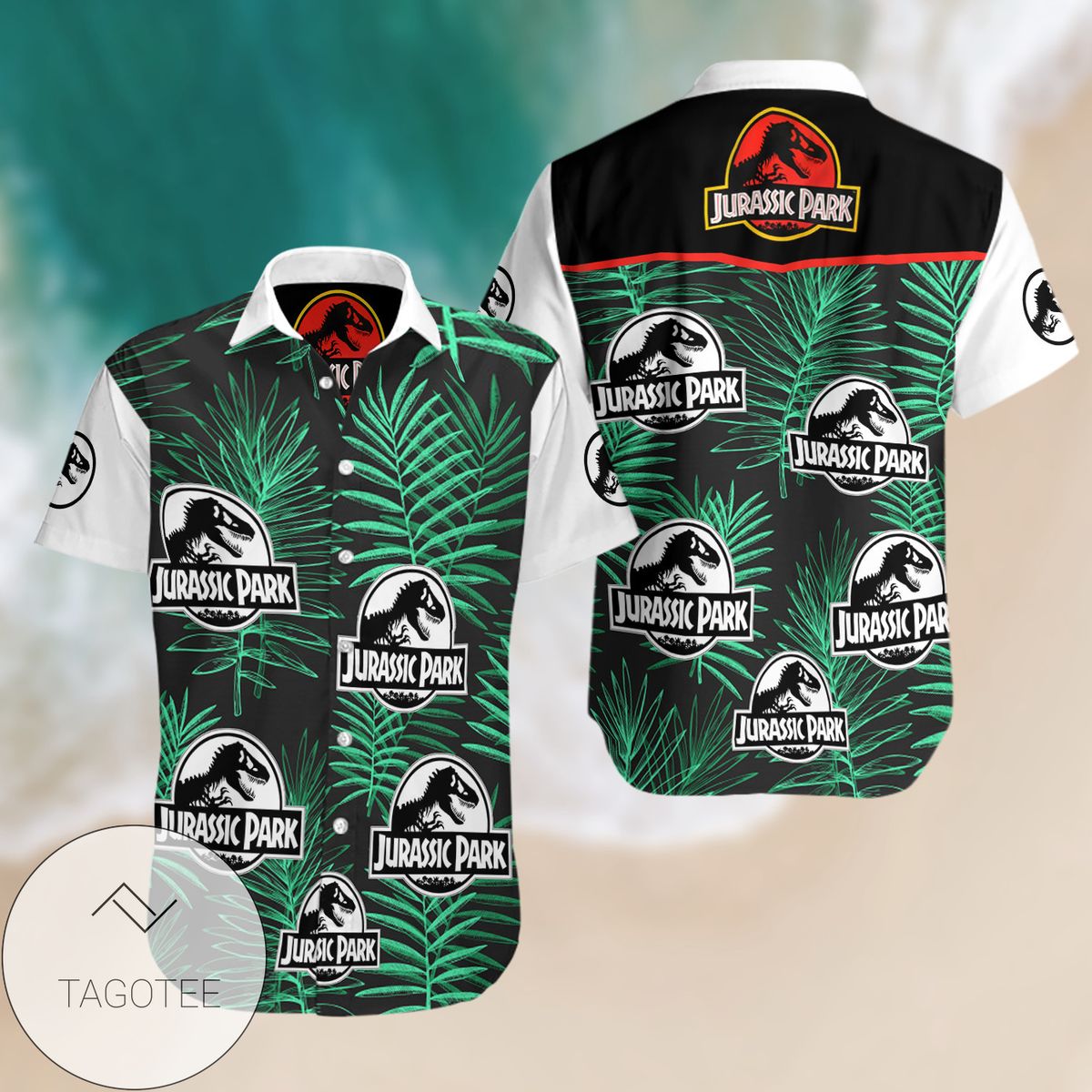 Jurassic Park All Over Print 3D Summer Short Sleeve Hawaiian Beach Shirt